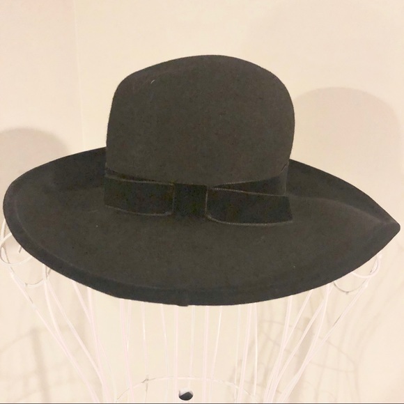 Vintage Bloomingdales Black 100% Wool Wide Brim Hat - Picture 9 of 9